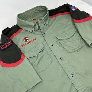 Trail Life USA Uniform Shirt Large LG Green Ripstop Short Sleeve Scouting TN-226